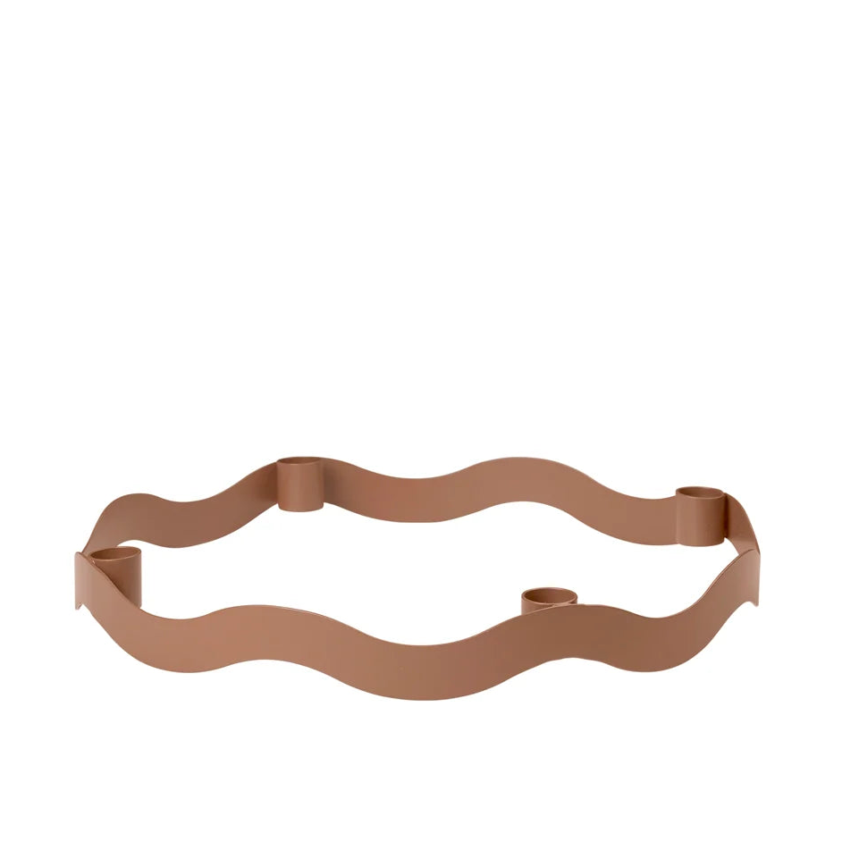 Halo Candle Holder Brown
