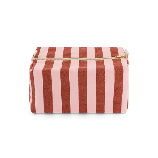 Toalettmappe Stripes Brick/ Marshmallow