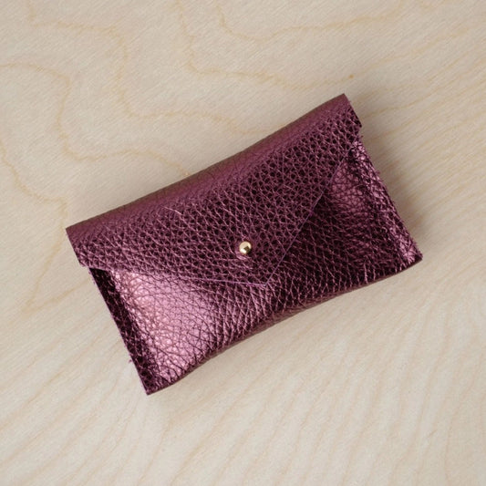 Card Holder Metallic Berry
