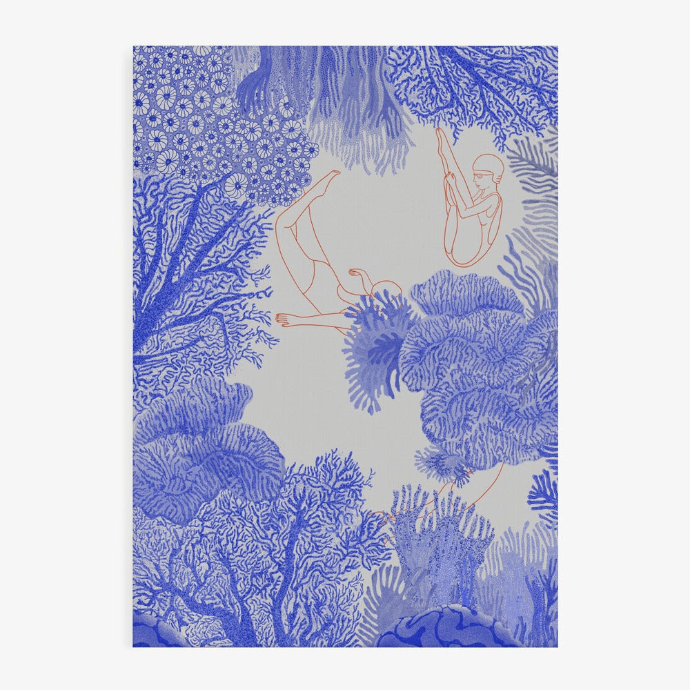 Underwater Coral Divers 50x70