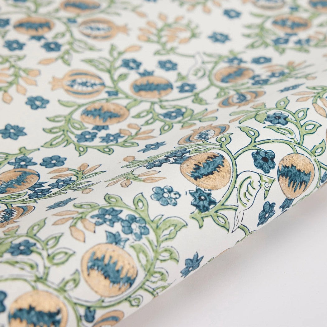 Pomegranate Indigo Wrapping Paper