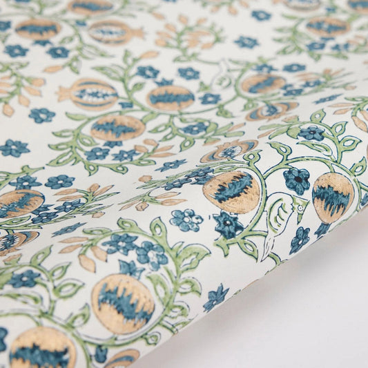 Pomegranate Indigo Wrapping Paper