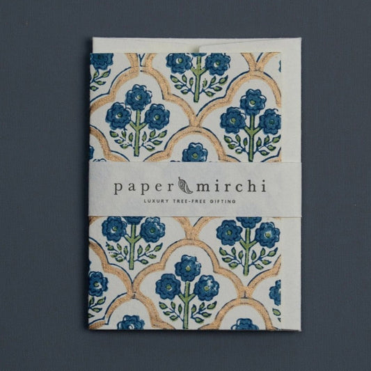 Trellis Indigo Greeting Card