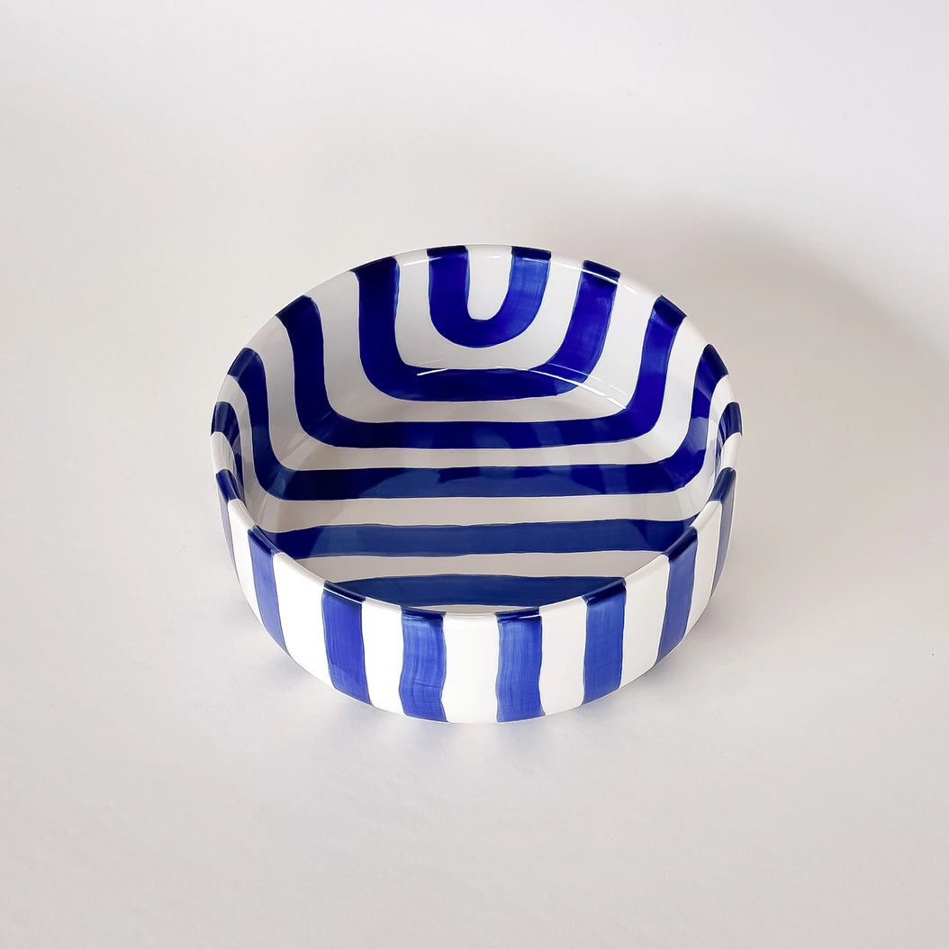 Skål Shcale Stripes Sea Blue