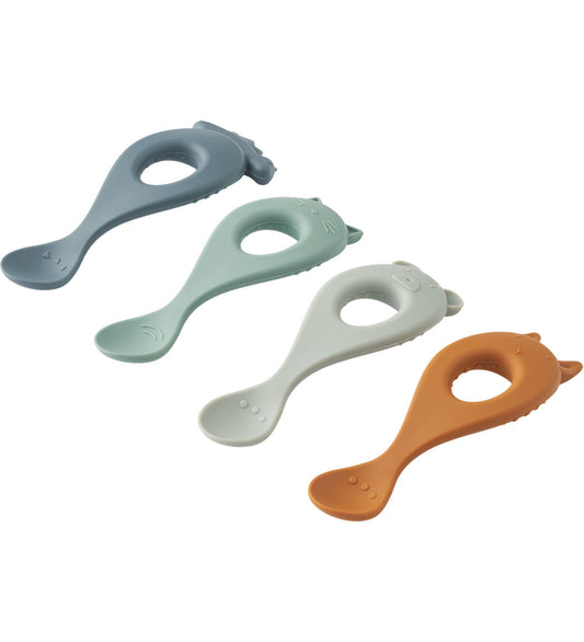 Liva Silicone Spoon Whale Blue