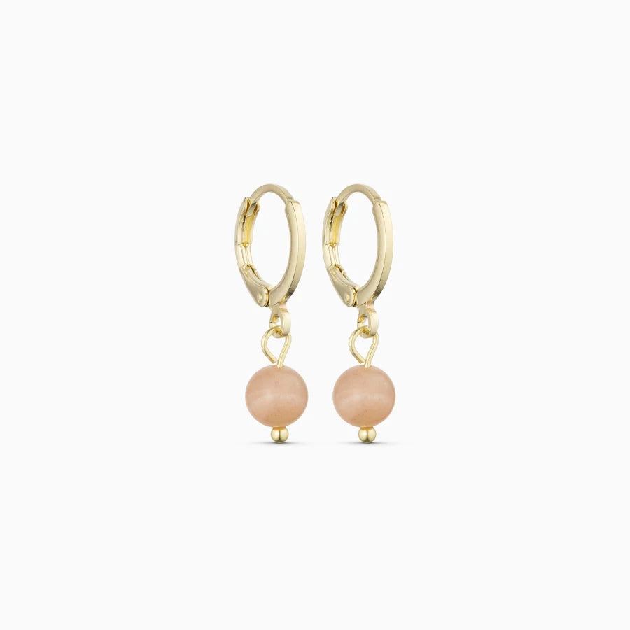 Ava Sunstone Huggie Earrings