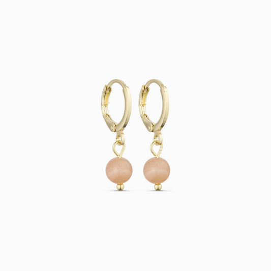 Ava Sunstone Huggie Earrings