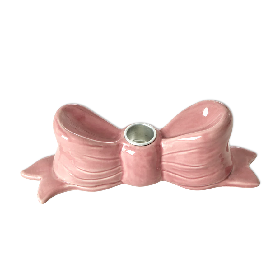 Bow Candle Holder Pink