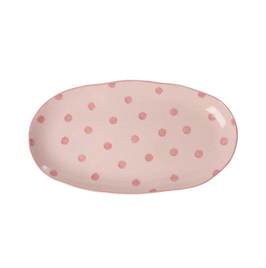 Serving Platter Pink Dots