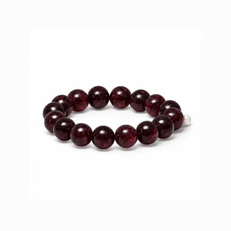 Chunky Garnet Stretch Bracelet