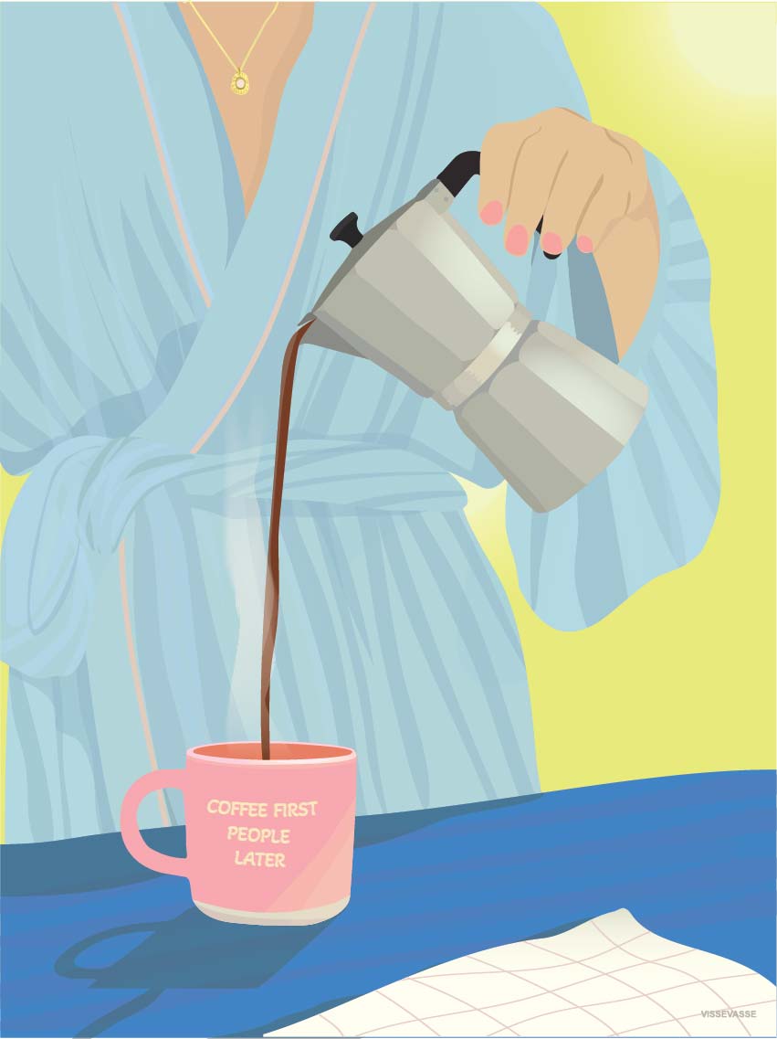 Poster Coffee first 50x70