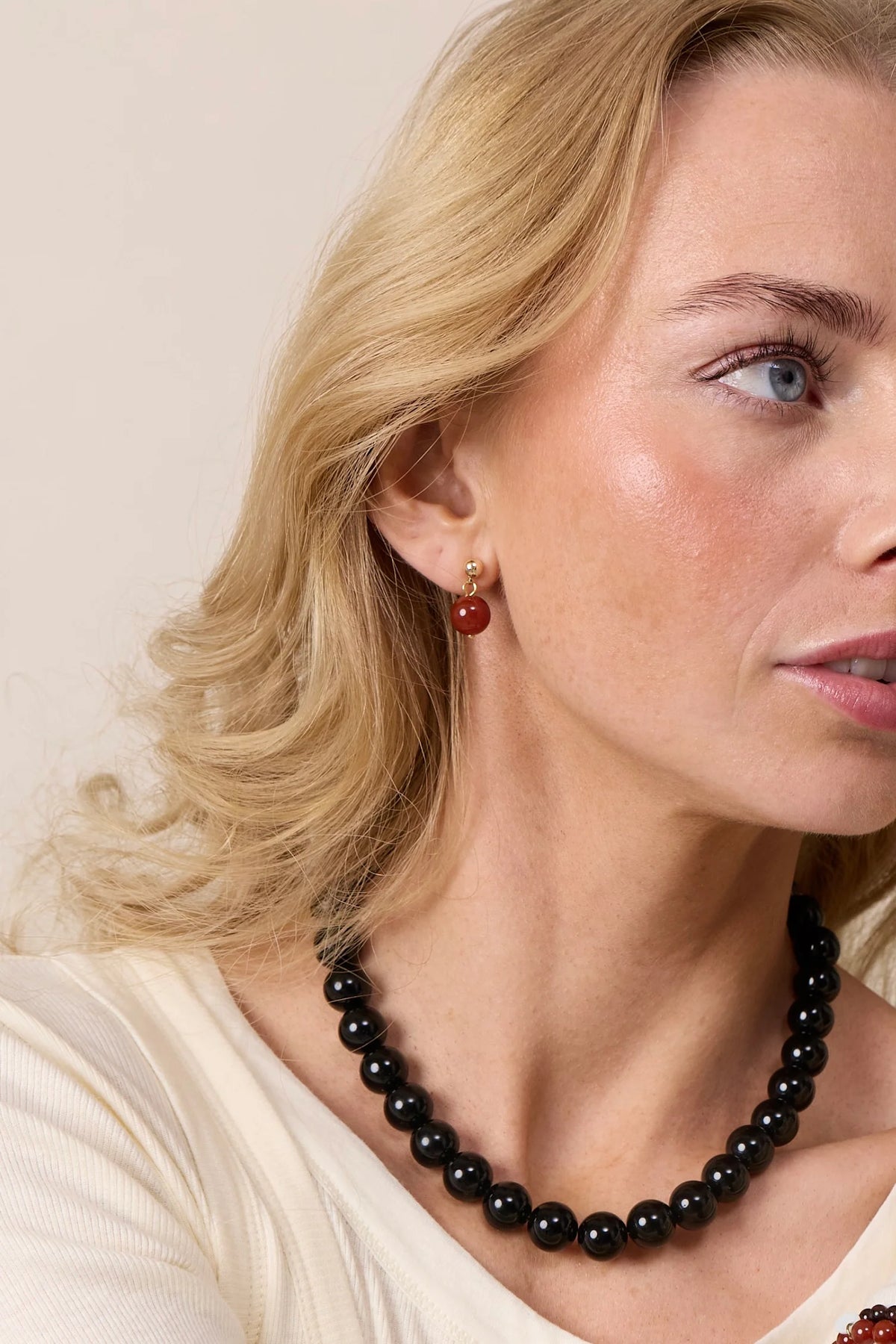 Nora Red Jade Earrings