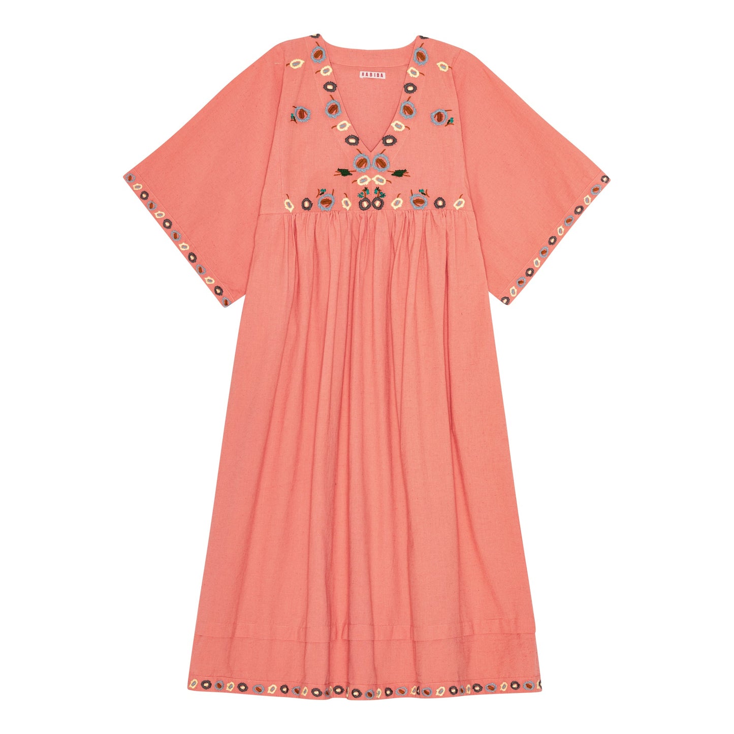 Flora Dress 3/4 Sleeve Berry