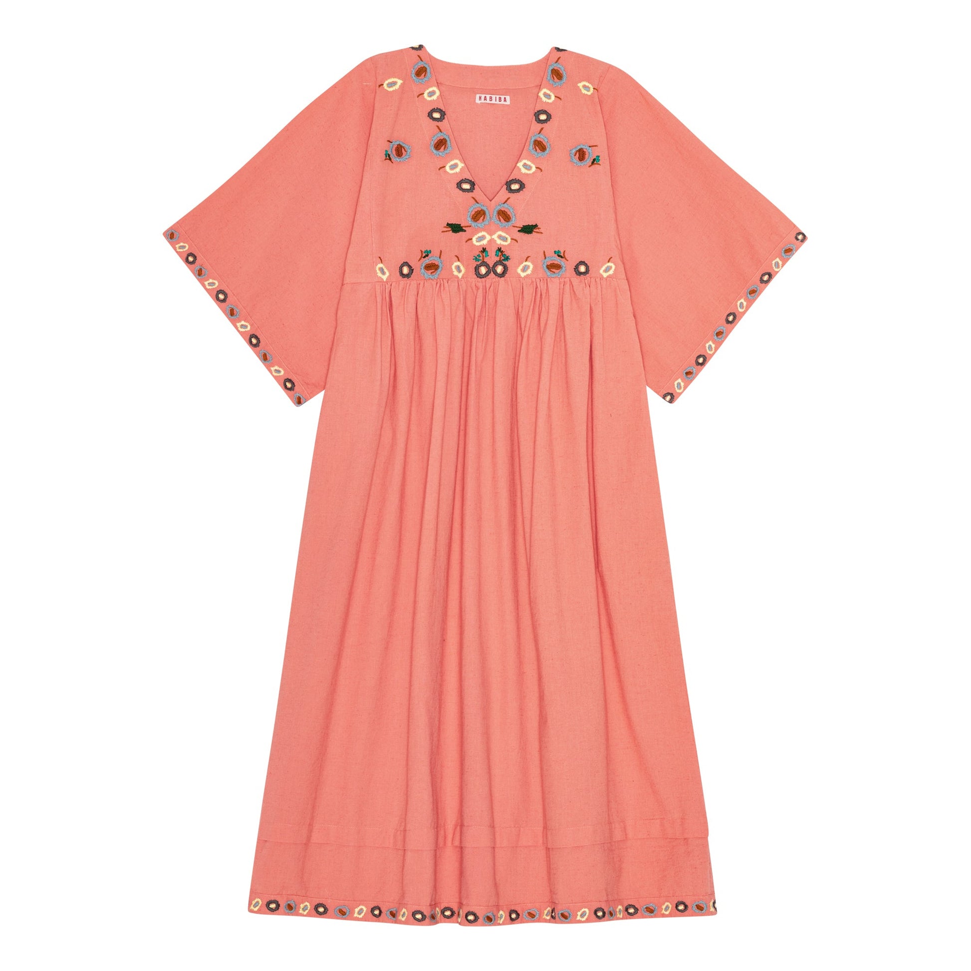Flora Dress 3/4 Sleeve Berry