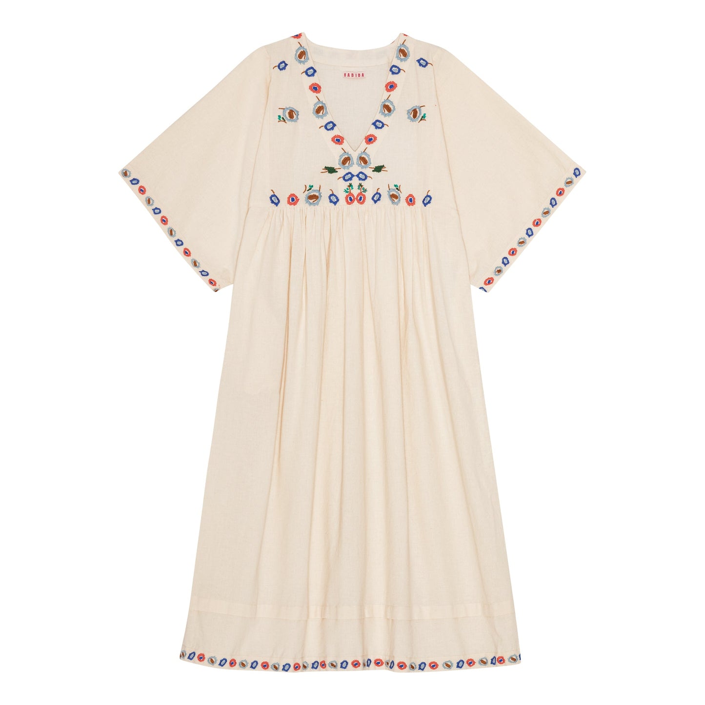 Flora Dress 3/4 Sleeve Vanilla
