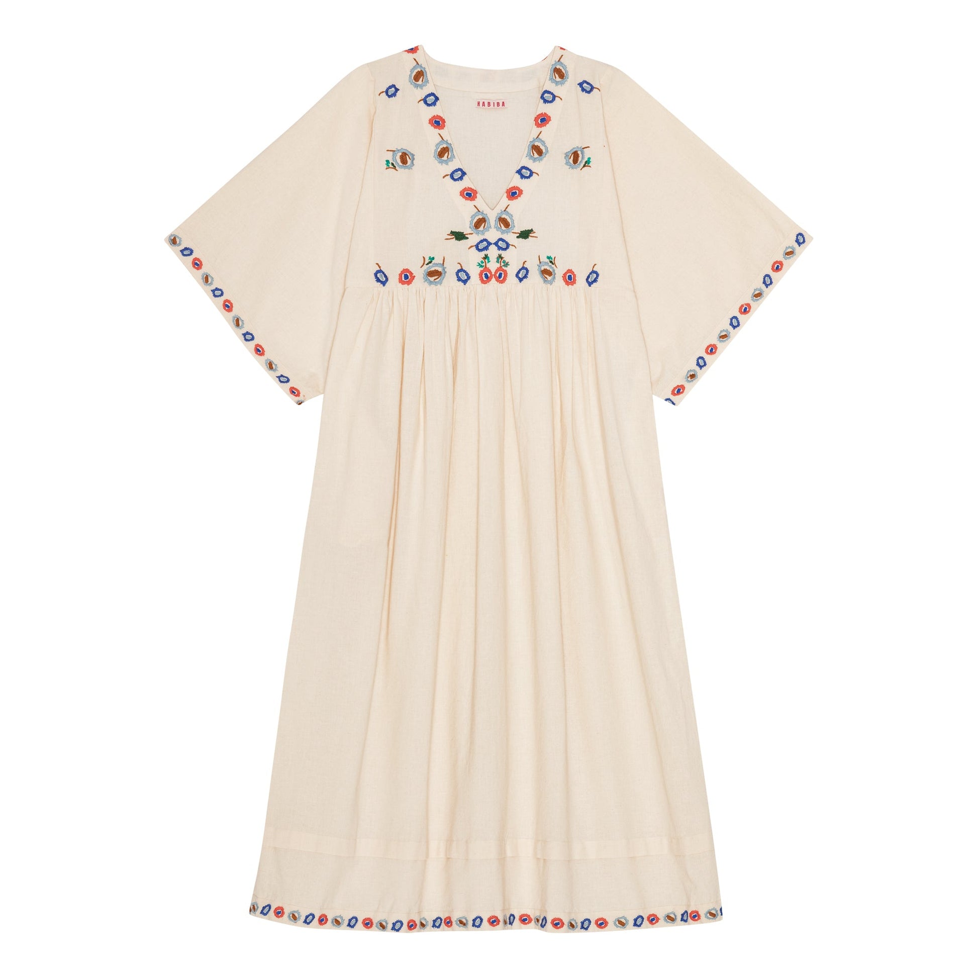 Flora Dress 3/4 Sleeve Vanilla