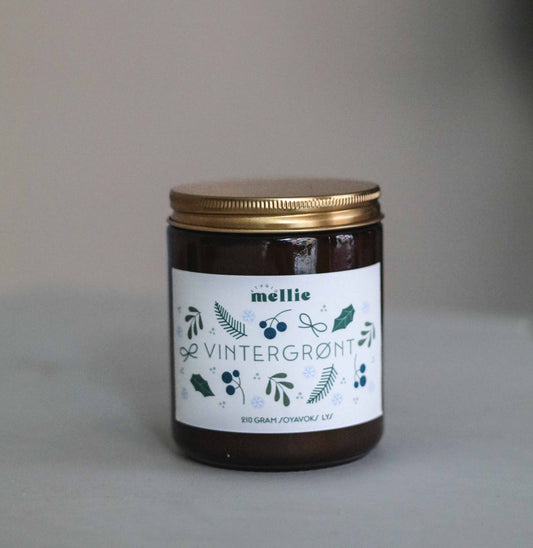 Vintergrønt duftlys stort