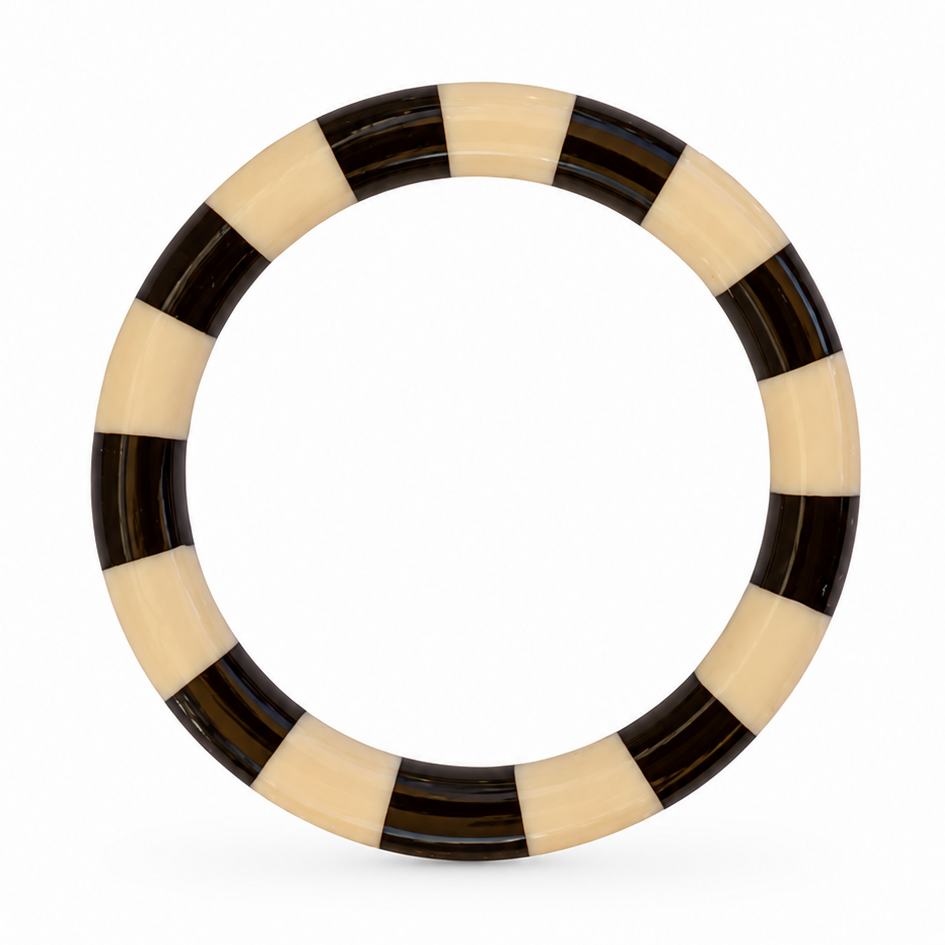 Stripe Bracelet Coffee Cream