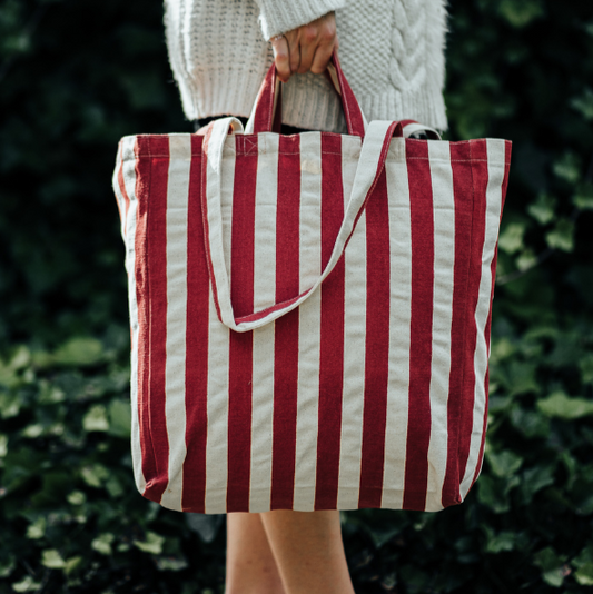 Organic Tote Original Red Stripes