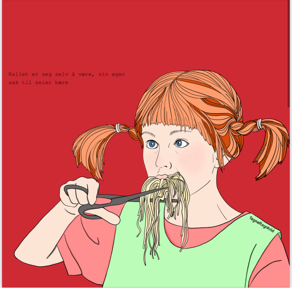 Kallet er seg selv å være... Kunsttrykk 30x30