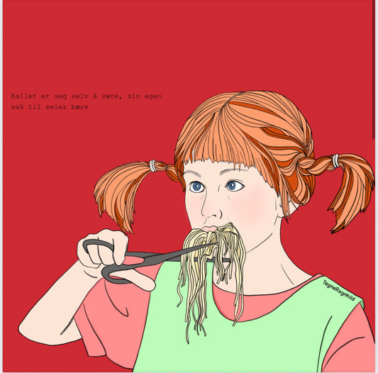 Kallet er seg selv å være... Kunsttrykk 30x30