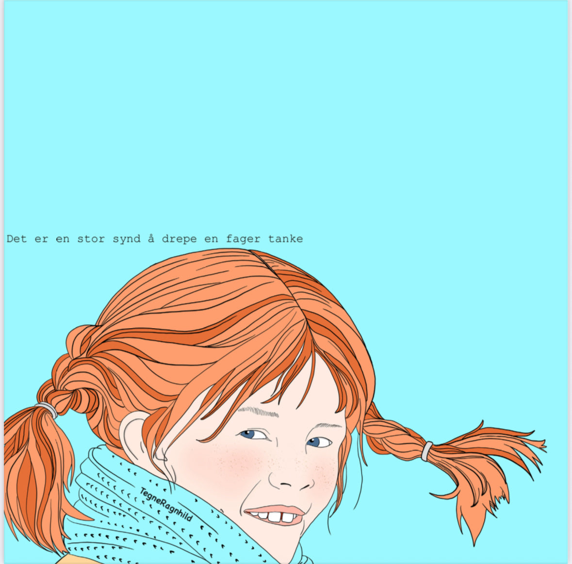 Illustrasjon av Pippi Langstrømpe