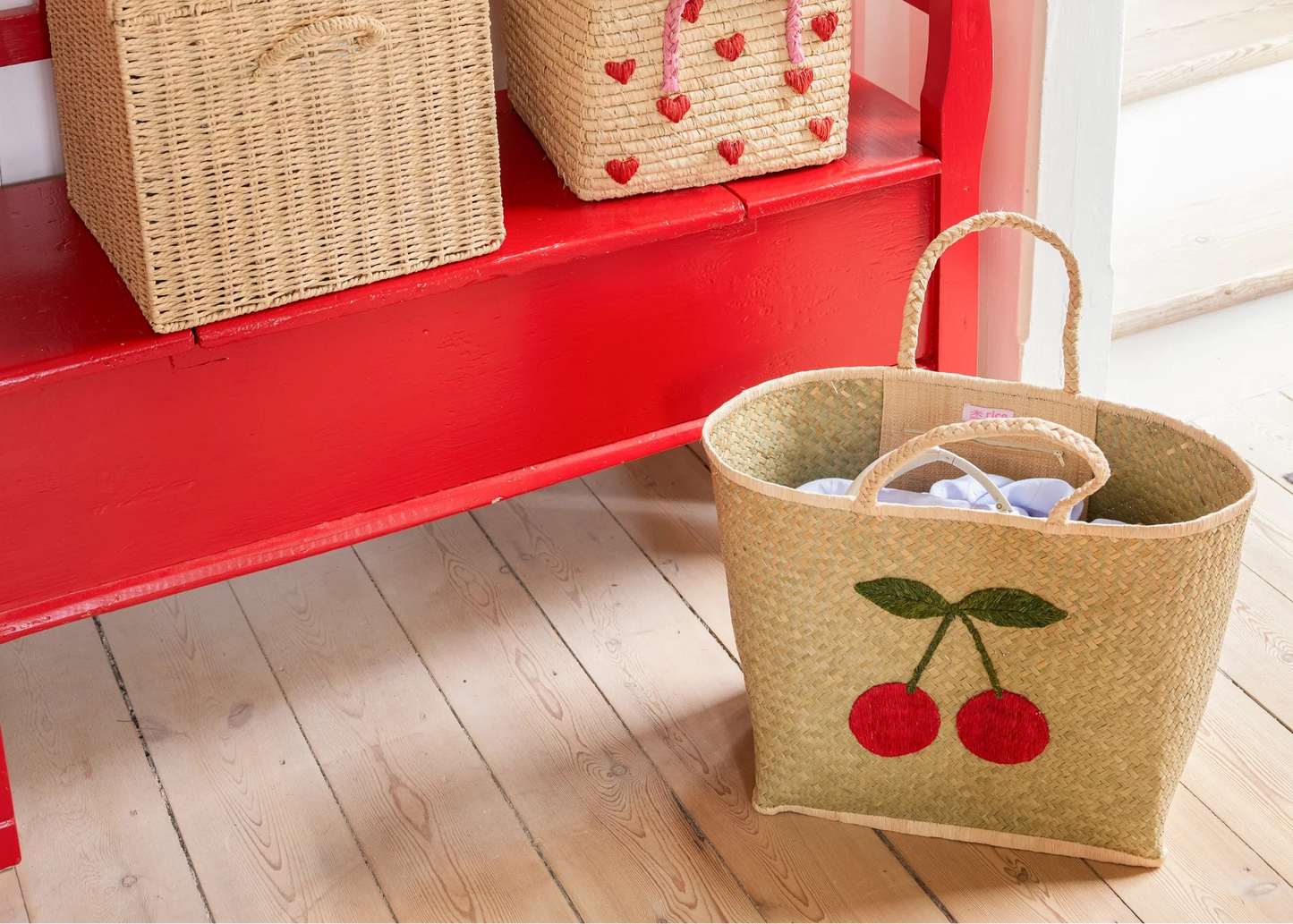Raffia Bag Big Cherry