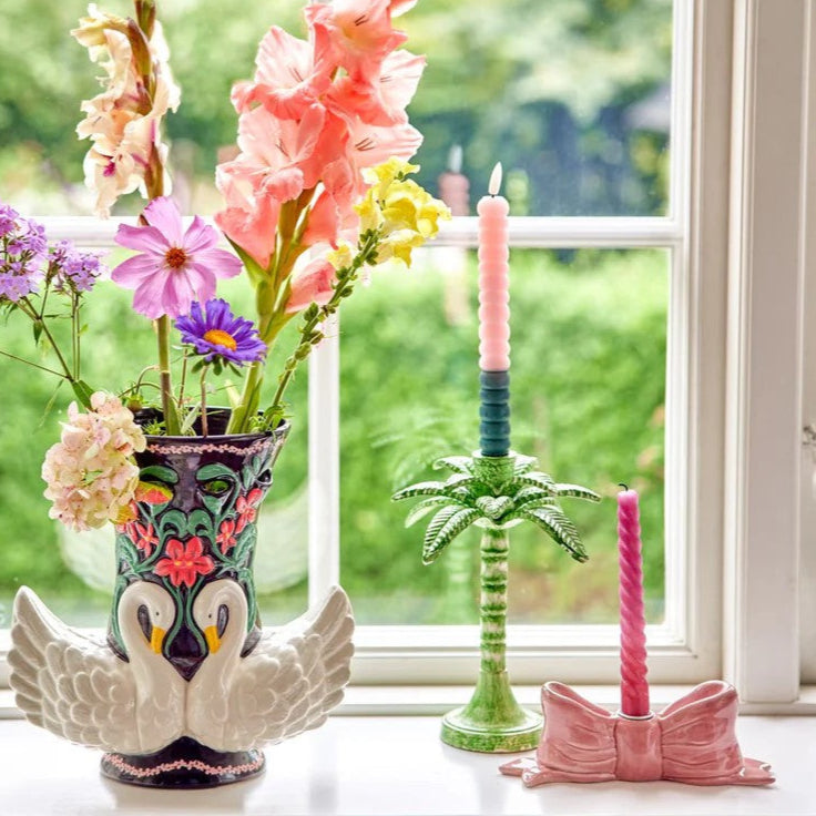 Bow Candle Holder Pink