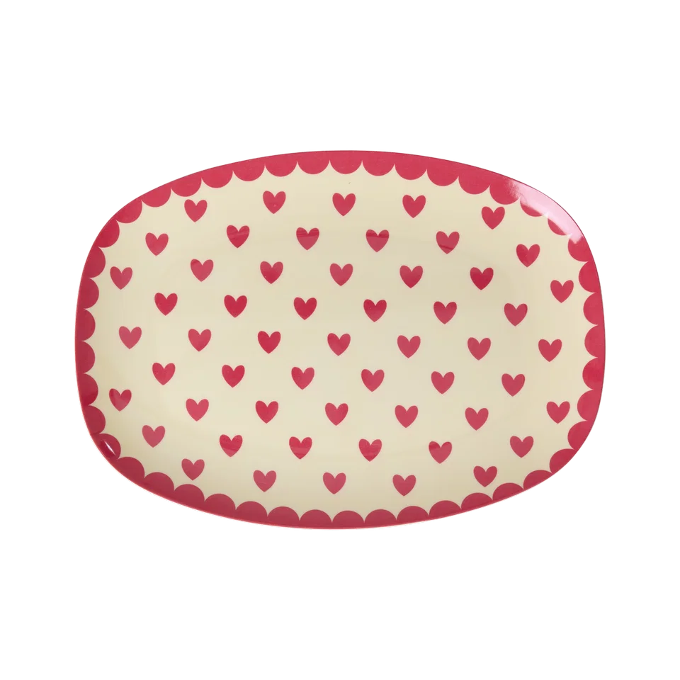Melamine Plate S Hearts