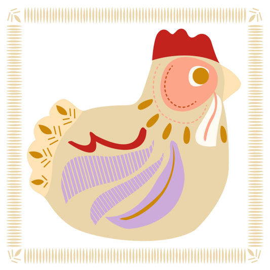 Paper Napkin Chicken Lilac