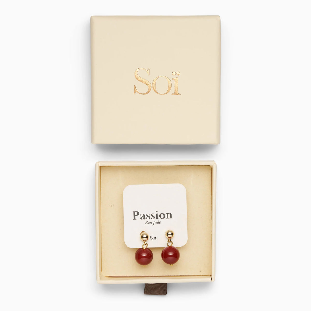 Nora Red Jade Earrings