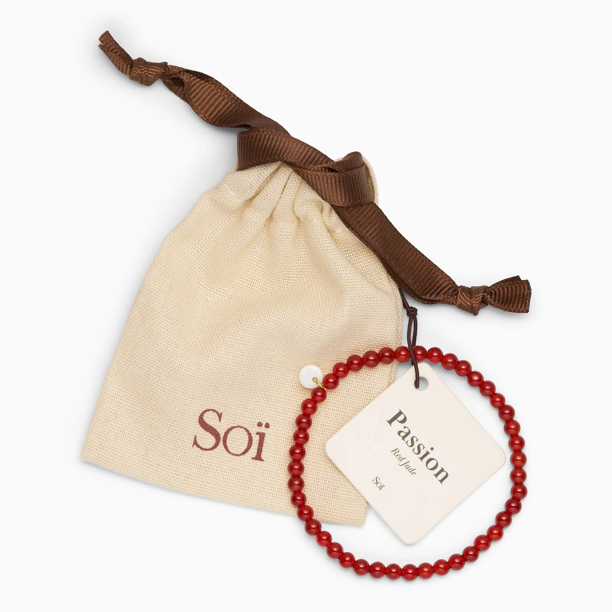 Petite Red Jade Stretch Bracelet