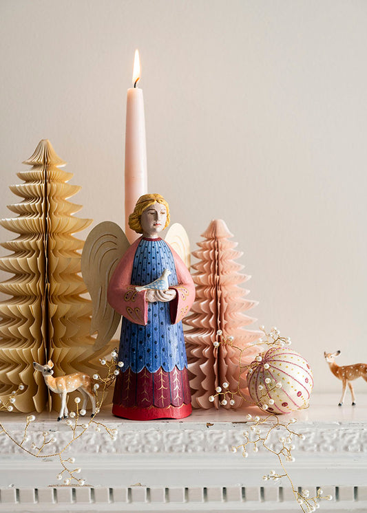 Candle Holder Angel Dove