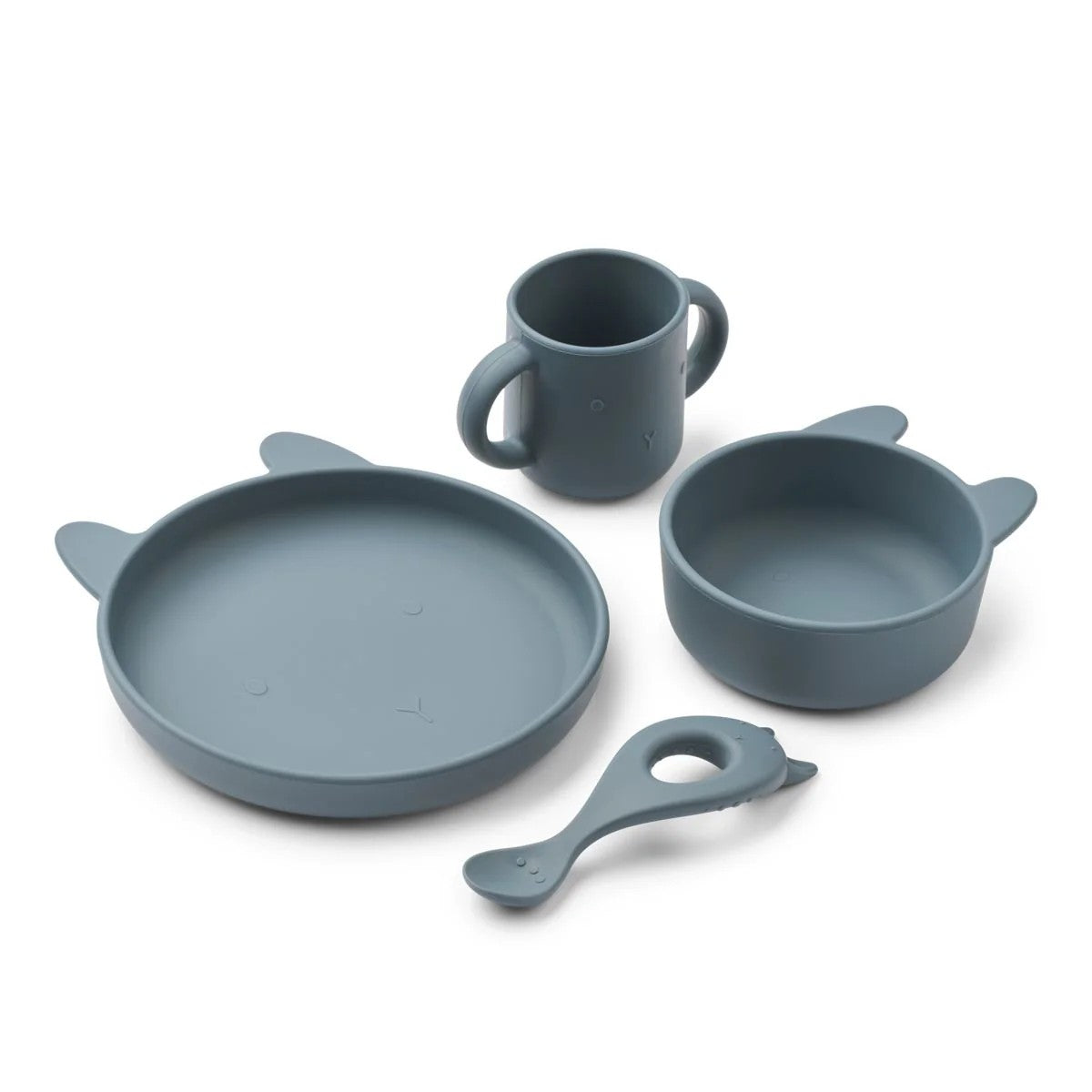 Vivi Tableware Rabbit Whale Blue