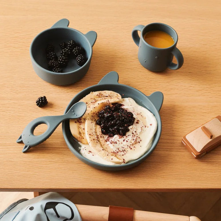 Vivi Tableware Rabbit Whale Blue