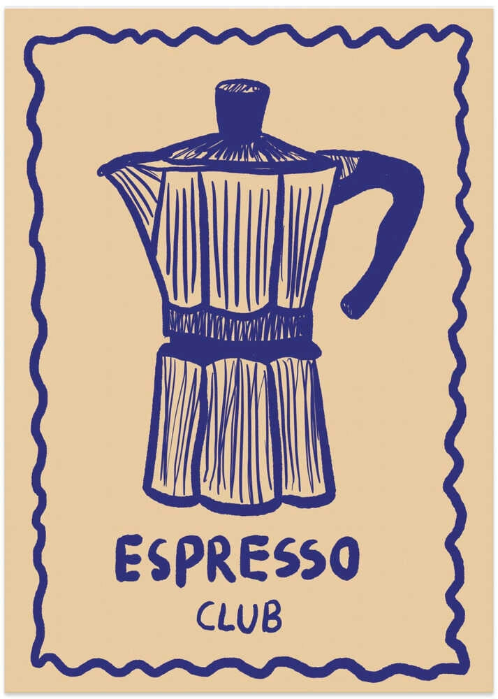 Espresso Blau Up 30x40