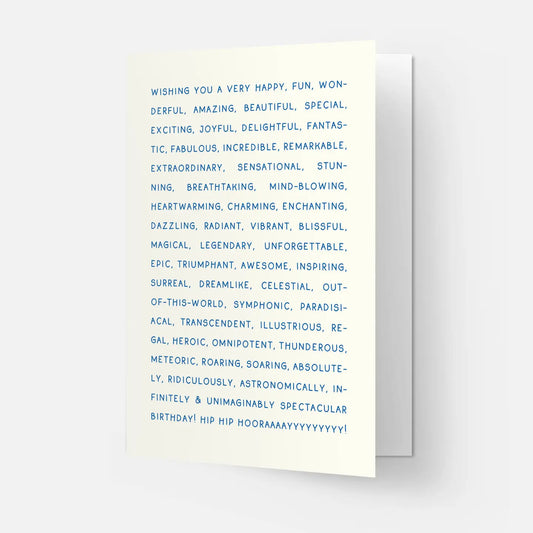 Adjectives Birthday Card