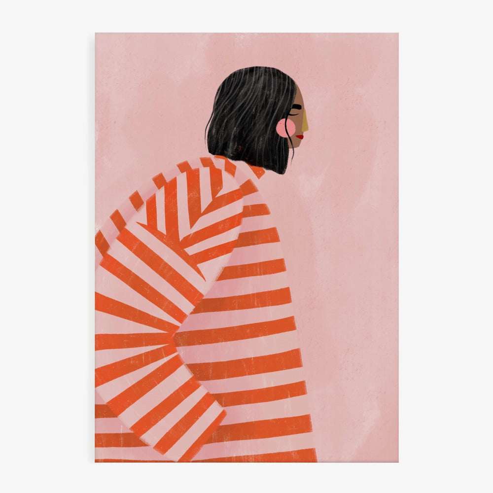 Woman in Orange Stripe 50x70