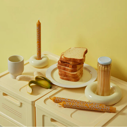 Bob Candle Holder S Yellow