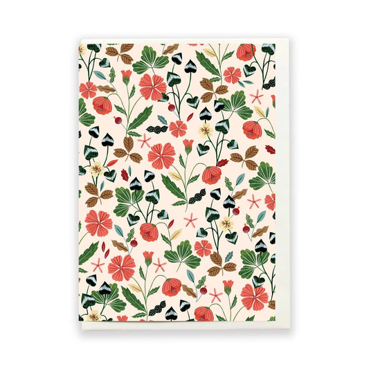 Peach Floral Card