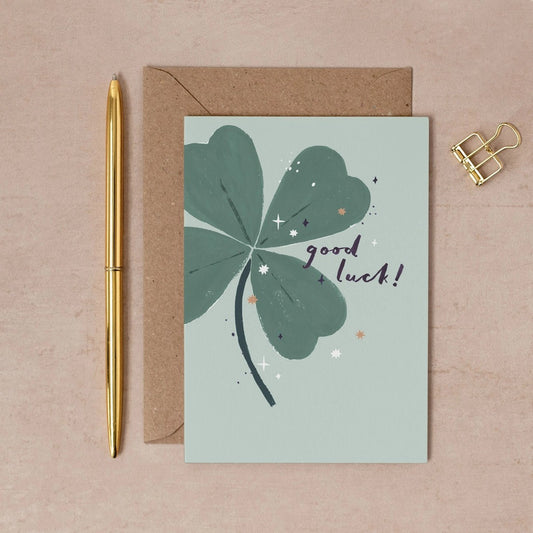 Clover Good Luck Card