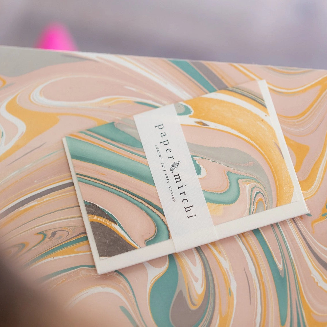 Waves Rose Quartz Greeting Card