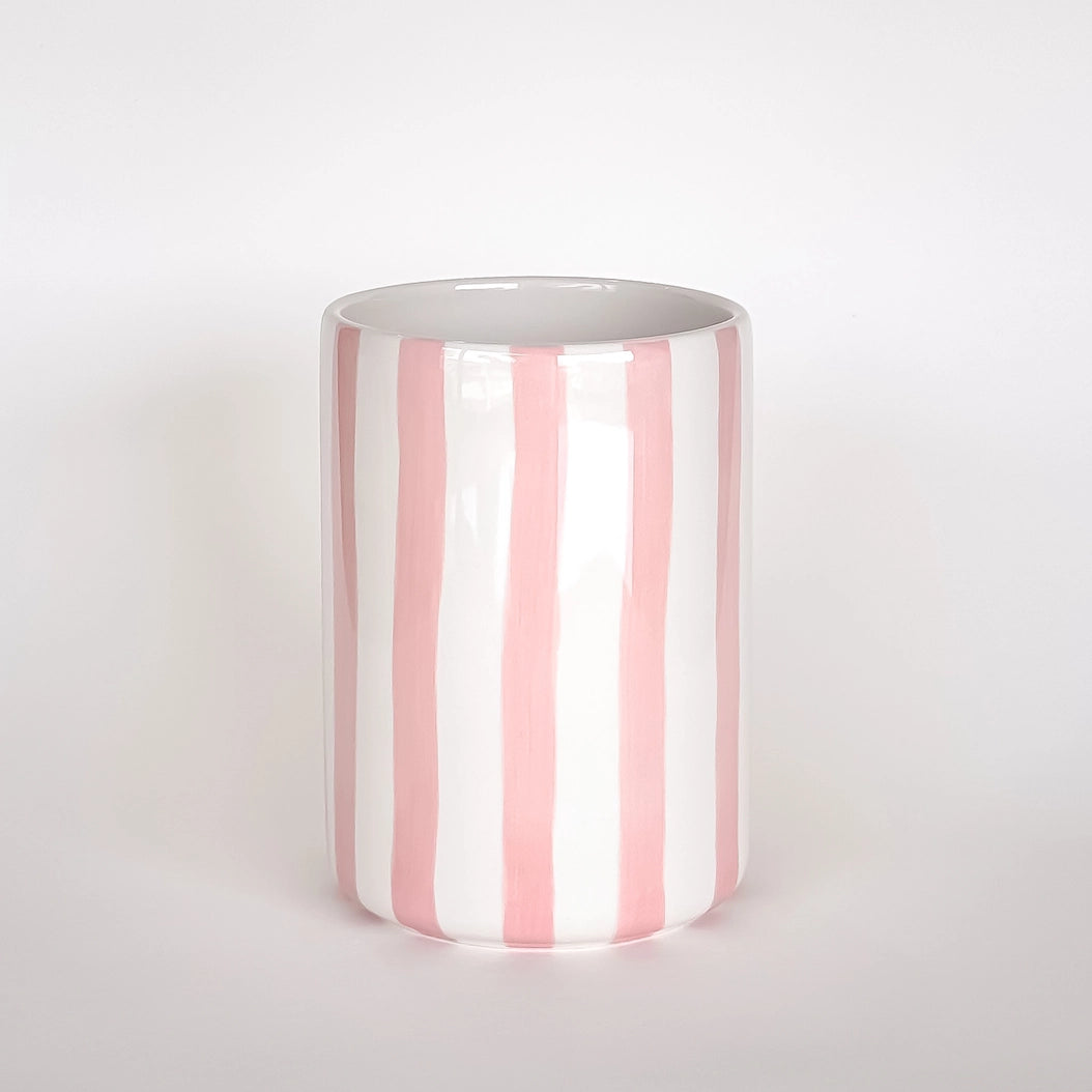 Vase Stripes Rose