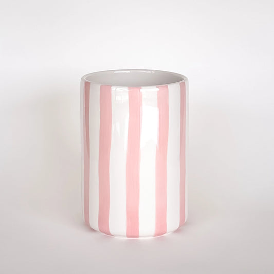 Vase Stripes Rose