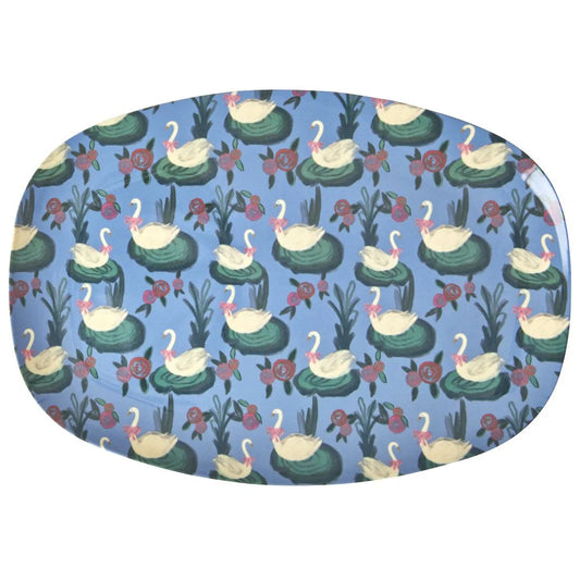 Melamine Plate Swan Lake