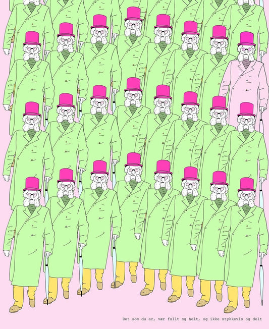 Stykkevis og delt Kunsttrykk A5